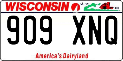 WI license plate 909XNQ