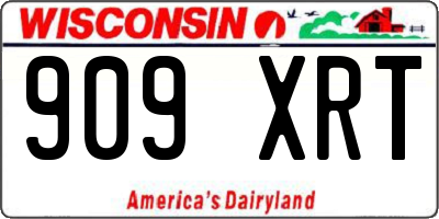 WI license plate 909XRT