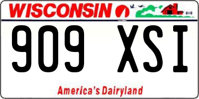 WI license plate 909XSI