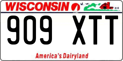 WI license plate 909XTT