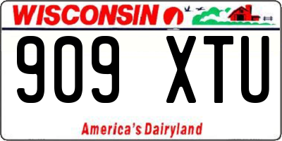 WI license plate 909XTU