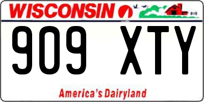 WI license plate 909XTY