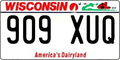 WI license plate 909XUQ