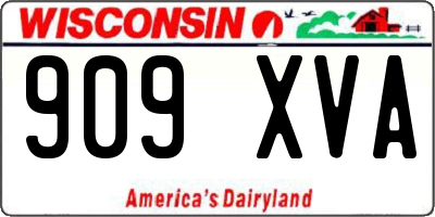 WI license plate 909XVA
