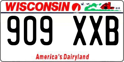 WI license plate 909XXB