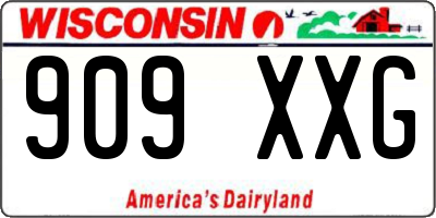 WI license plate 909XXG