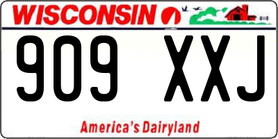 WI license plate 909XXJ