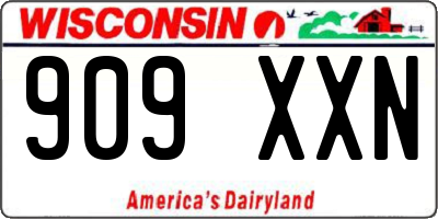 WI license plate 909XXN