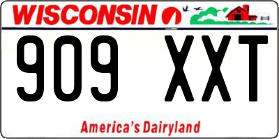 WI license plate 909XXT