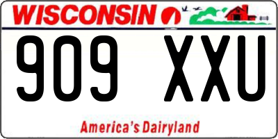 WI license plate 909XXU