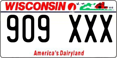 WI license plate 909XXX