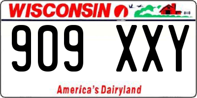 WI license plate 909XXY