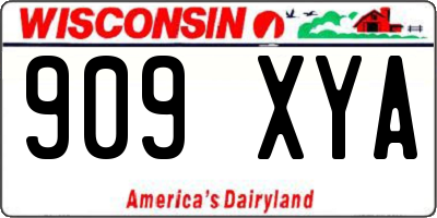 WI license plate 909XYA
