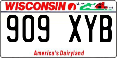 WI license plate 909XYB