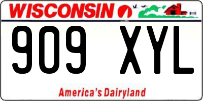 WI license plate 909XYL