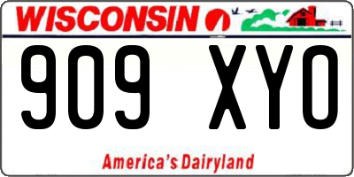 WI license plate 909XYO