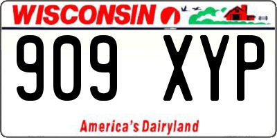 WI license plate 909XYP