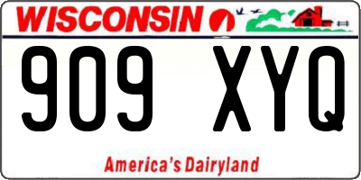 WI license plate 909XYQ