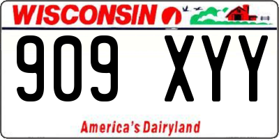 WI license plate 909XYY