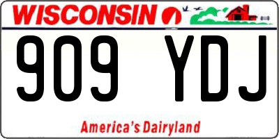 WI license plate 909YDJ
