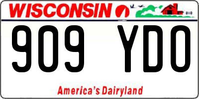 WI license plate 909YDO