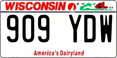 WI license plate 909YDW