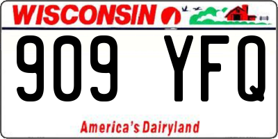 WI license plate 909YFQ