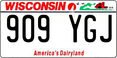 WI license plate 909YGJ