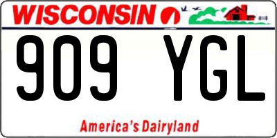 WI license plate 909YGL