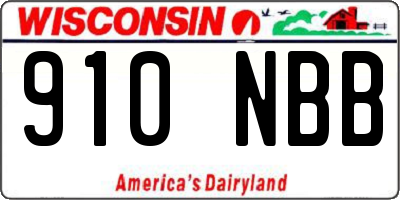 WI license plate 910NBB