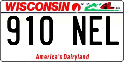 WI license plate 910NEL