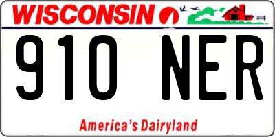 WI license plate 910NER
