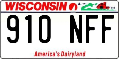 WI license plate 910NFF
