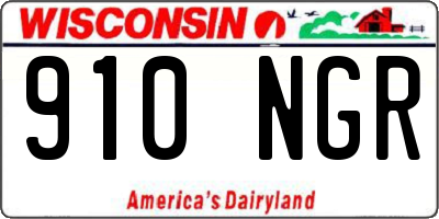 WI license plate 910NGR