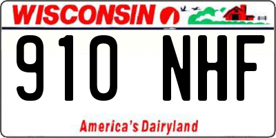WI license plate 910NHF