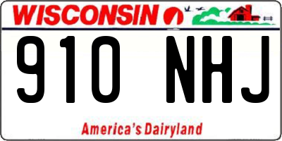 WI license plate 910NHJ