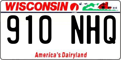 WI license plate 910NHQ
