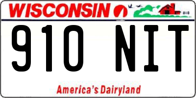 WI license plate 910NIT