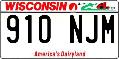 WI license plate 910NJM