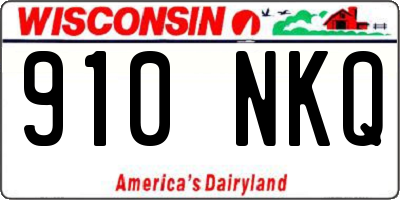 WI license plate 910NKQ