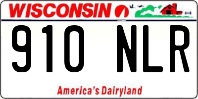 WI license plate 910NLR