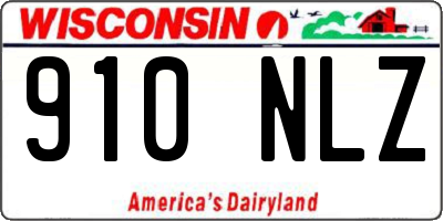 WI license plate 910NLZ