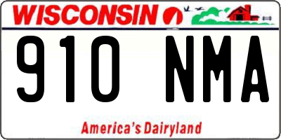 WI license plate 910NMA