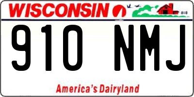 WI license plate 910NMJ