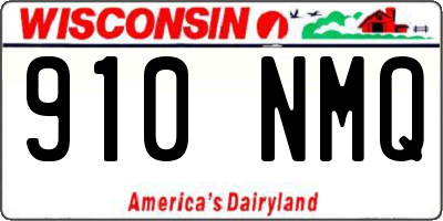 WI license plate 910NMQ