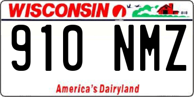 WI license plate 910NMZ