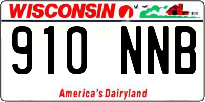 WI license plate 910NNB