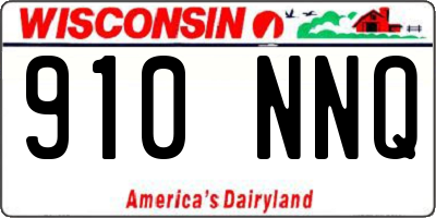 WI license plate 910NNQ