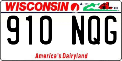 WI license plate 910NQG