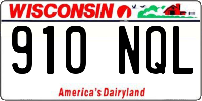WI license plate 910NQL
